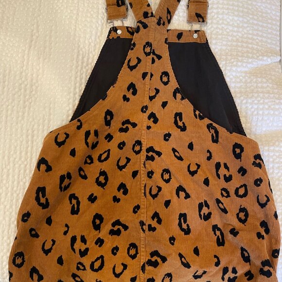 OBEY corduroy cheetah print overall dress - Picture 2 of 2